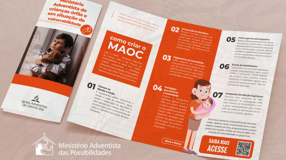Folder Ministério Adventista de Crianças Órfãs e em Situação de Vulnerabilidade
